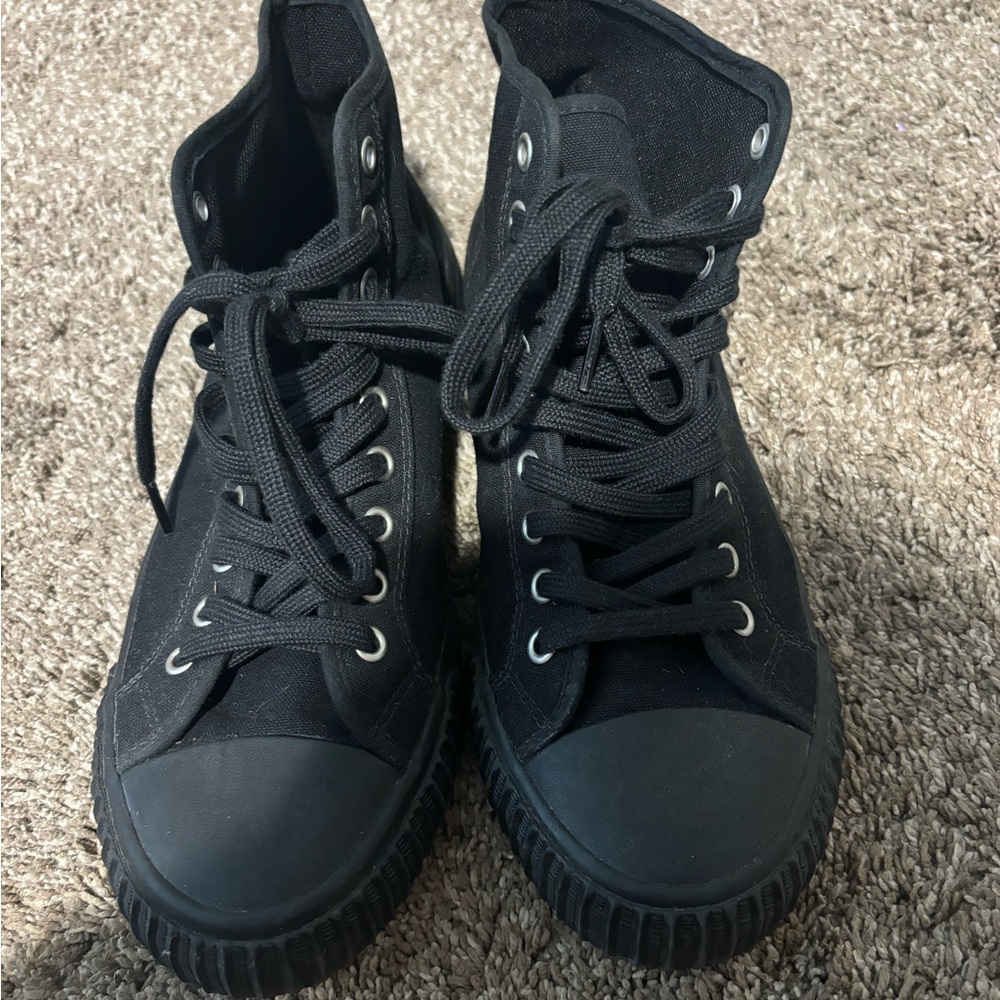 P.F. Flyers Black High-Top Sneakers